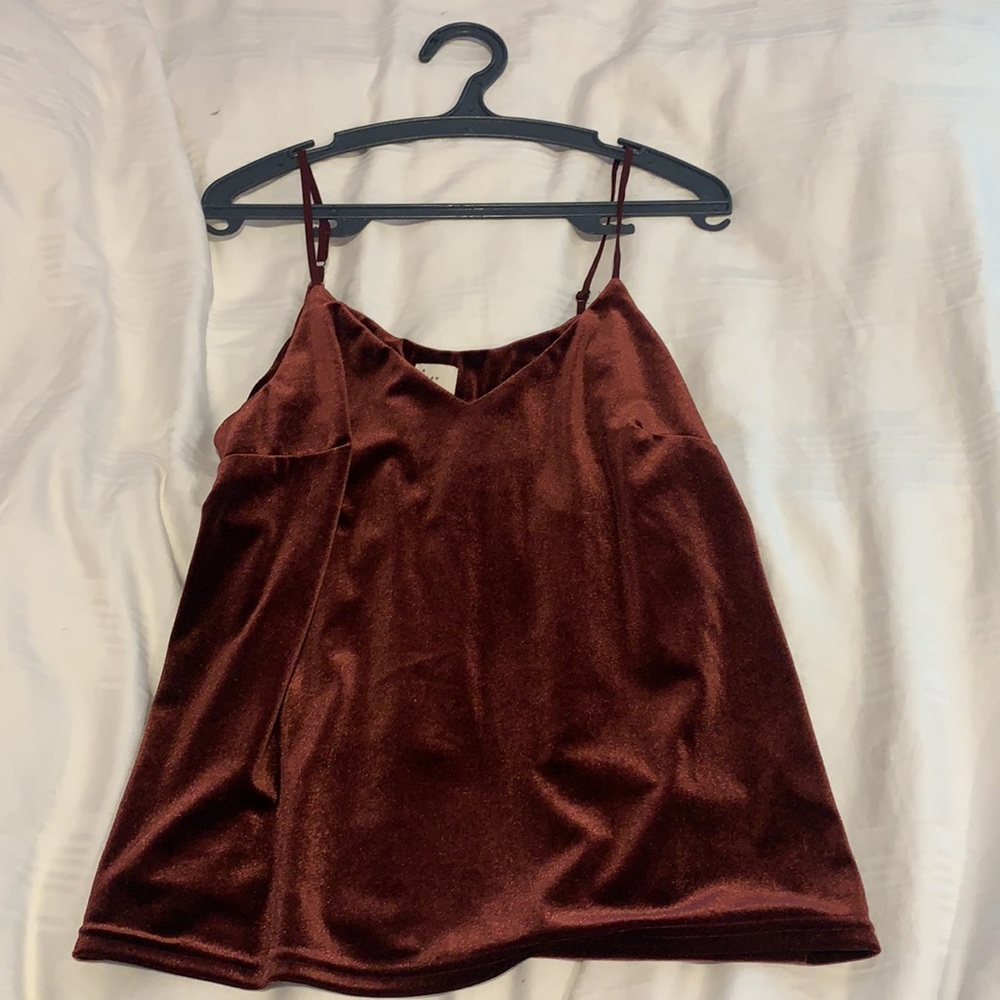 New day velvet burgundy slip shirt